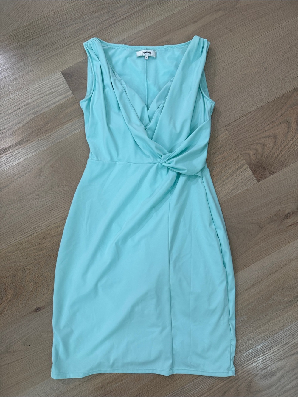 Popilush Built-in Shapewear Dress V-Neck Twist Front Bodycon Medium